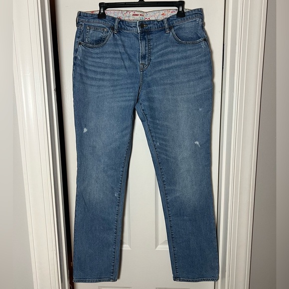 Johnny Was Boyfriend High Rise Distressed Straight Leg Jeans Size 30 Bohemian - Picture 1 of 5